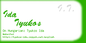 ida tyukos business card